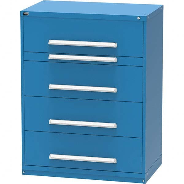 Vidmar - 4 Drawer, 45 Compartment Bright Blue Steel Modular Storage Cabinet - USA Tool & Supply