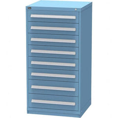 Vidmar - 8 Drawer Bright Blue Steel Modular Storage Cabinet - USA Tool & Supply