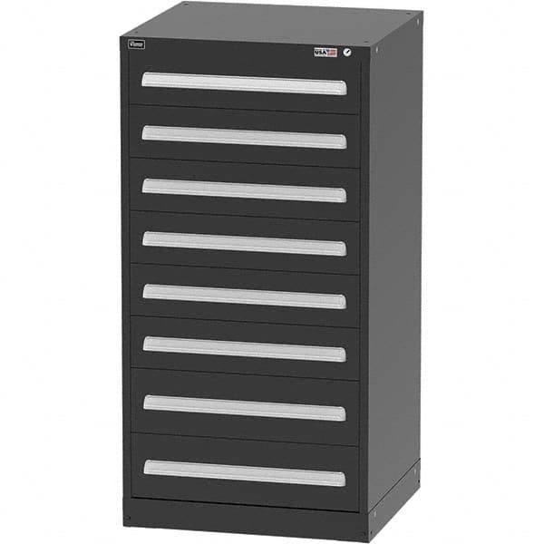 Vidmar - 8 Drawer Black Steel Modular Storage Cabinet - USA Tool & Supply