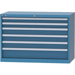 LISTA - 6 Drawer, 84 Compartment Red Steel Modular Storage Cabinet - USA Tool & Supply