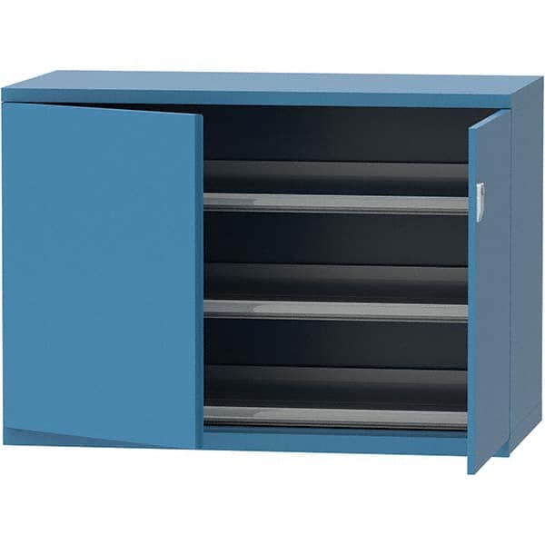 LISTA - 84 Compartment Bright Blue Steel Modular Storage Cabinet - USA Tool & Supply