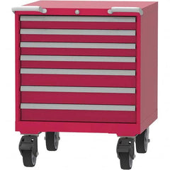 LISTA - 7 Drawer, 45 Compartment Bright Blue Steel Modular Storage Cabinet - USA Tool & Supply
