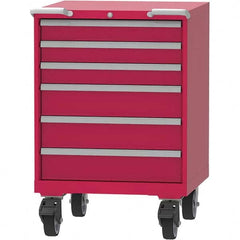 LISTA - 6 Drawer, 45 Compartment Red Steel Modular Storage Cabinet - USA Tool & Supply