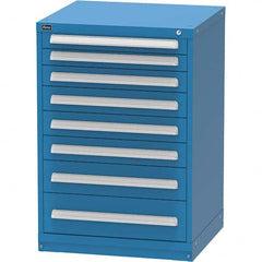 Vidmar - 8 Drawer Bright Blue Steel Modular Storage Cabinet - USA Tool & Supply