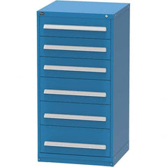 Vidmar - 6 Drawer Bright Blue Steel Modular Storage Cabinet - USA Tool & Supply