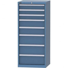 LISTA - 8 Drawer, 84 Compartment Bright Blue Steel Modular Storage Cabinet - USA Tool & Supply