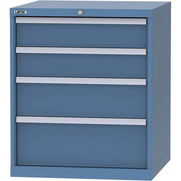 LISTA - 4 Drawer, 45 Compartment Red Steel Modular Storage Cabinet - USA Tool & Supply