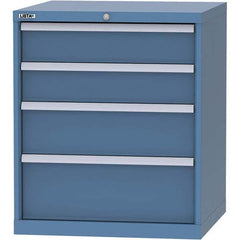 LISTA - 4 Drawer, 45 Compartment Red Steel Modular Storage Cabinet - USA Tool & Supply