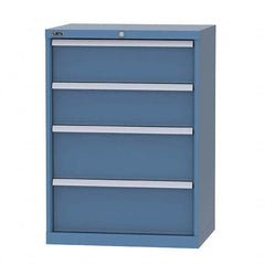 LISTA - 8 Drawer, 124 Compartment Bright Blue Steel Modular Storage Cabinet - USA Tool & Supply