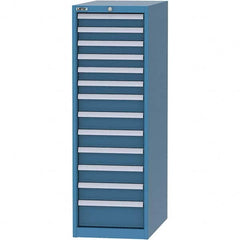 LISTA - 13 Drawer, 45 Compartment Bright Blue Steel Modular Storage Cabinet - USA Tool & Supply