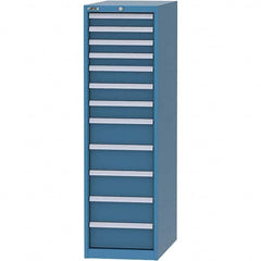 LISTA - 12 Drawer, 45 Compartment Bright Blue Steel Modular Storage Cabinet - USA Tool & Supply