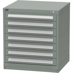 Vidmar - 7 Drawer, 124 Compartment Vidmar Green Steel Modular Storage Cabinet - USA Tool & Supply