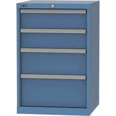LISTA - 4 Drawer, 84 Compartment Bright Blue Steel Modular Storage Cabinet - USA Tool & Supply
