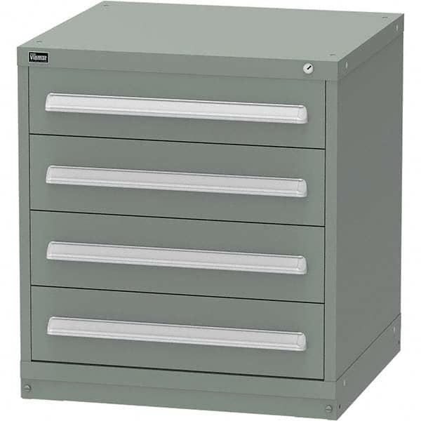 Vidmar - 4 Drawer Vidmar Green Steel Modular Storage Cabinet - USA Tool & Supply