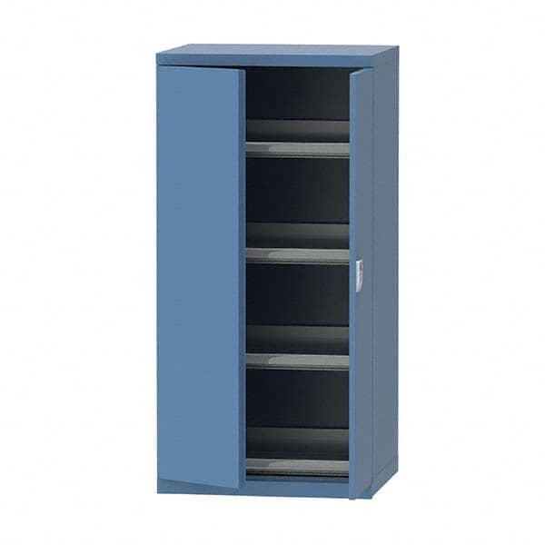 LISTA - 124 Compartment Bright Blue Steel Modular Storage Cabinet - USA Tool & Supply