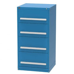Vidmar - 4 Drawer Bright Blue Steel Modular Storage Cabinet - USA Tool & Supply