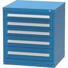 Vidmar - 5 Drawer, 344 Compartment Bright Blue Steel Modular Storage Cabinet - USA Tool & Supply