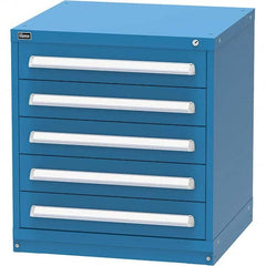 Vidmar - 5 Drawer, 344 Compartment Bright Blue Steel Modular Storage Cabinet - USA Tool & Supply