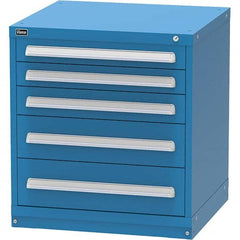 Vidmar - 5 Drawer Bright Blue Steel Modular Storage Cabinet - USA Tool & Supply