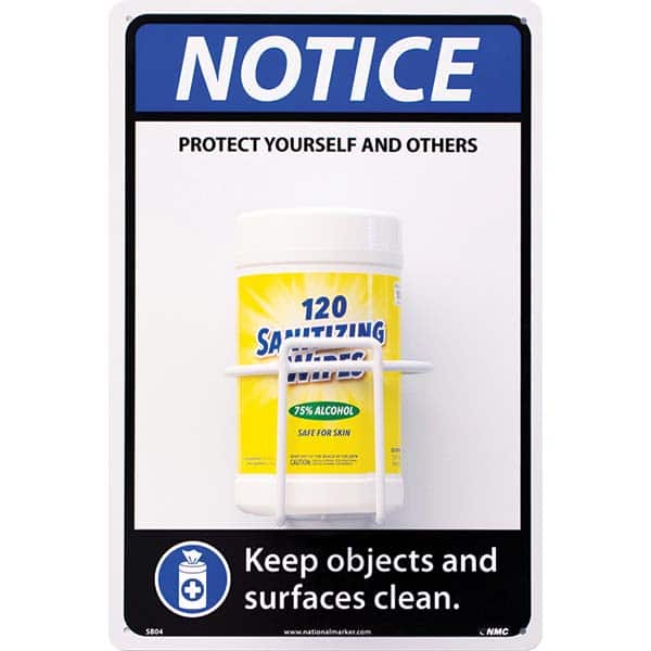 NMC - PPE Dispensers Type: Disinfectant Wipe Dispenser Station Mount: Table/Wall - USA Tool & Supply