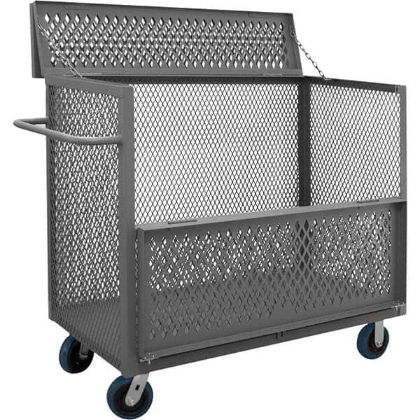 Durham - 3,600 Lb Capacity 1-Shelf 3-Sided Mesh Truck - USA Tool & Supply