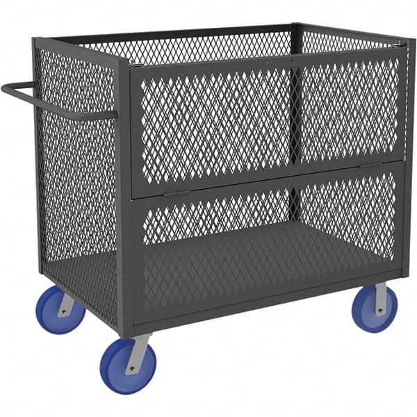 Durham - 3,600 Lb Capacity 1-Shelf 3-Sided Mesh Truck - USA Tool & Supply