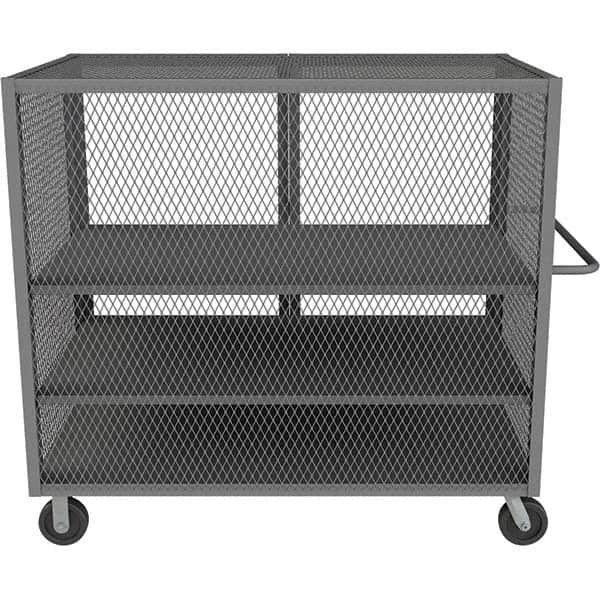 Durham - 2,000 Lb Capacity 3-Shelf Security Mesh Truck - USA Tool & Supply