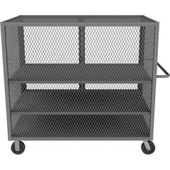 Durham - 2,000 Lb Capacity 3-Shelf Security Mesh Truck - USA Tool & Supply