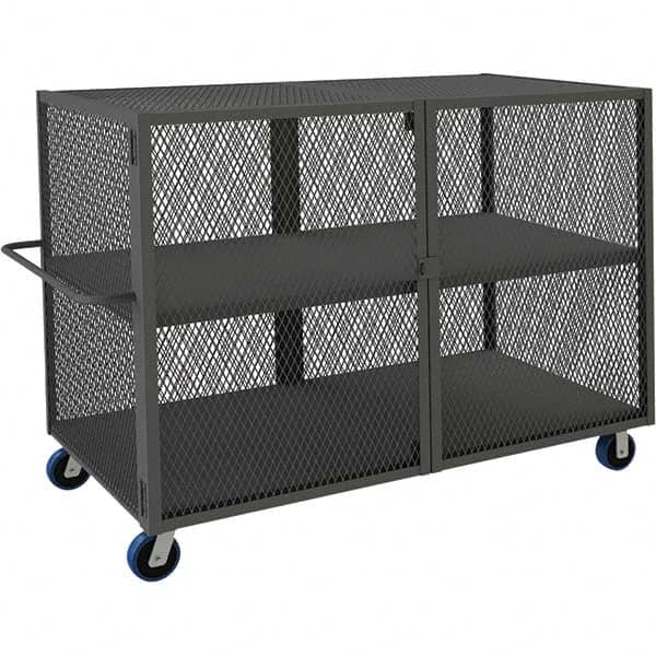 Durham - 2,000 Lb Capacity 2-Shelf Security Mesh Truck - USA Tool & Supply