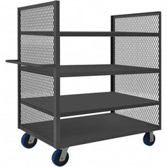 Durham - 2,000 Lb Capacity 4-Shelf 2-Sided Mesh Truck - USA Tool & Supply