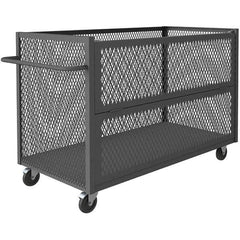 Durham - 1,400 Lb Capacity 1-Shelf 3-Sided Mesh Truck - USA Tool & Supply