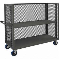 Durham - 3,000 Lb Capacity 3-Shelf 3-Sided Mesh Truck - USA Tool & Supply