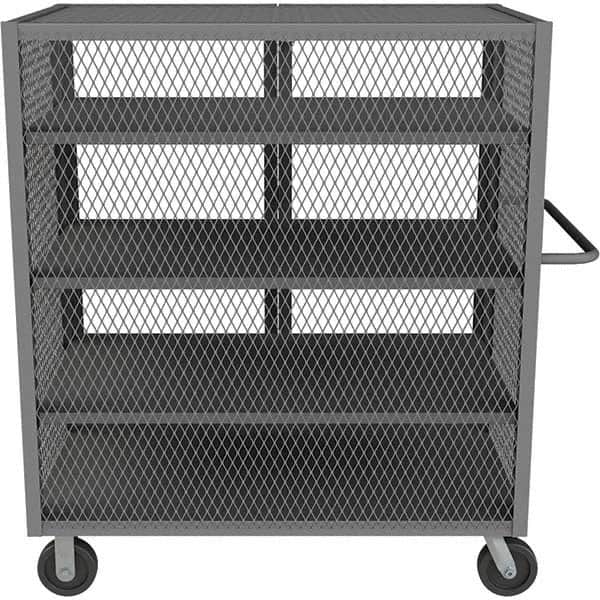 Durham - 2,000 Lb Capacity 4-Shelf Security Mesh Truck - USA Tool & Supply