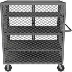 Durham - 2,000 Lb Capacity 4-Shelf Security Mesh Truck - USA Tool & Supply