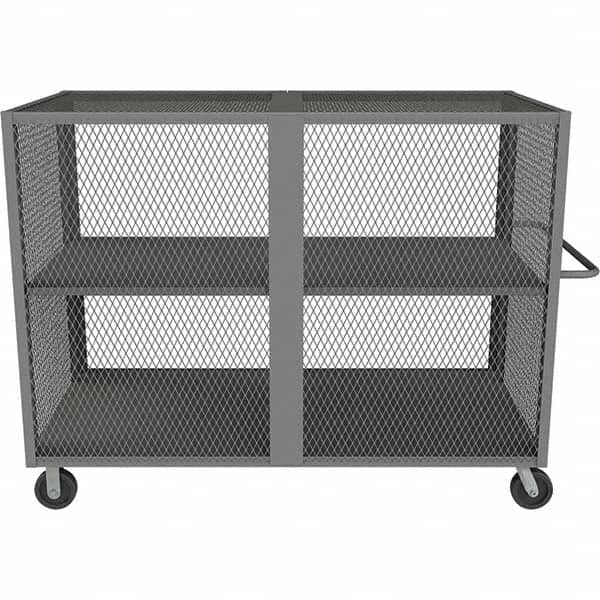 Durham - 2,000 Lb Capacity 2-Shelf Security Mesh Truck - USA Tool & Supply