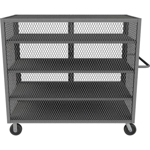 Durham - 2,000 Lb Capacity 4-Shelf Security Mesh Truck - USA Tool & Supply