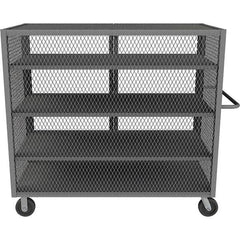 Durham - 2,000 Lb Capacity 4-Shelf Security Mesh Truck - USA Tool & Supply