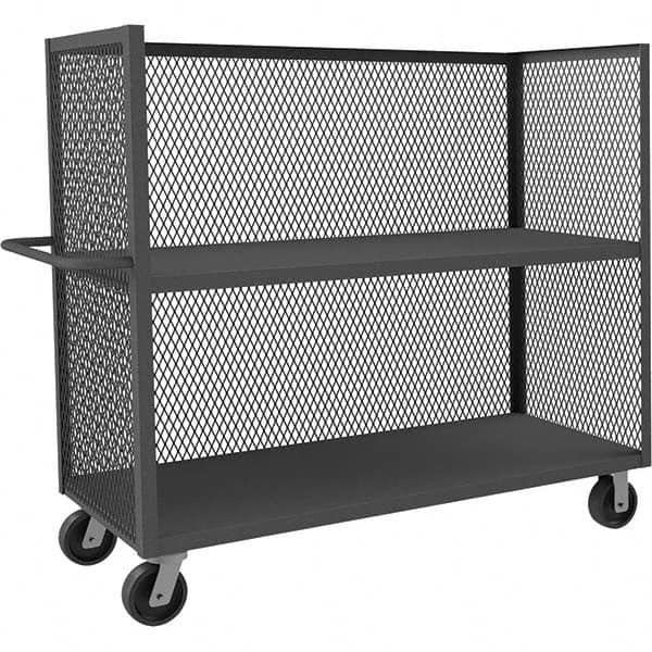 Durham - 3,000 Lb Capacity 2-Shelf 3-Sided Mesh Truck - USA Tool & Supply