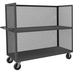 Durham - 3,000 Lb Capacity 2-Shelf 3-Sided Mesh Truck - USA Tool & Supply