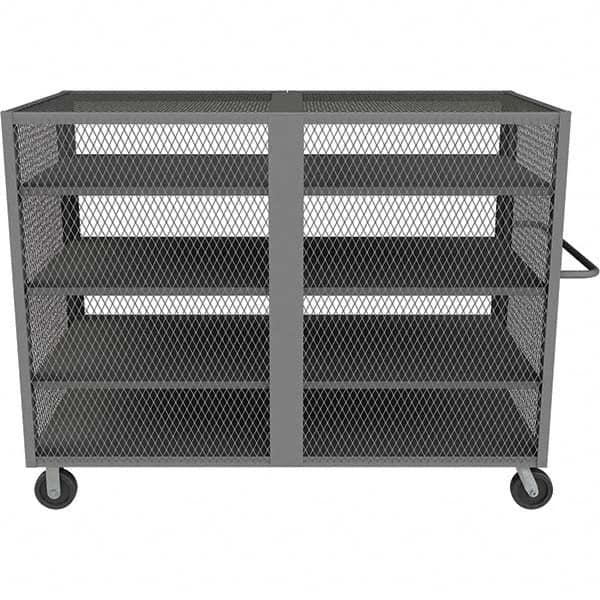 Durham - 2,000 Lb Capacity 4-Shelf Security Mesh Truck - USA Tool & Supply
