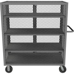 Durham - 2,000 Lb Capacity 4-Shelf Security Mesh Truck - USA Tool & Supply