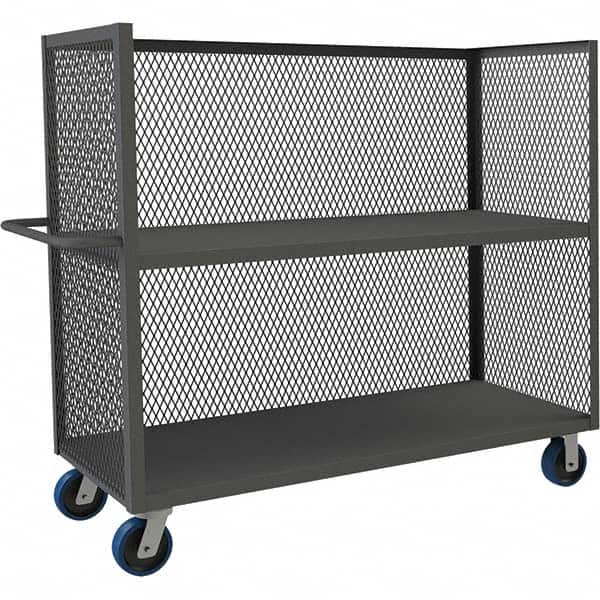 Durham - 3,600 Lb Capacity 2-Shelf 3-Sided Mesh Truck - USA Tool & Supply