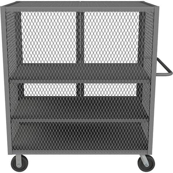 Durham - 2,000 Lb Capacity 3-Shelf Security Mesh Truck - USA Tool & Supply