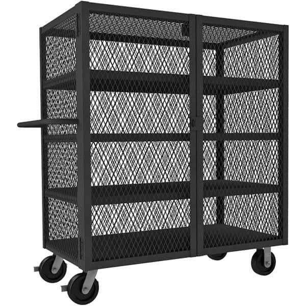 Durham - 2,000 Lb Capacity 4-Shelf Security Mesh Truck - USA Tool & Supply