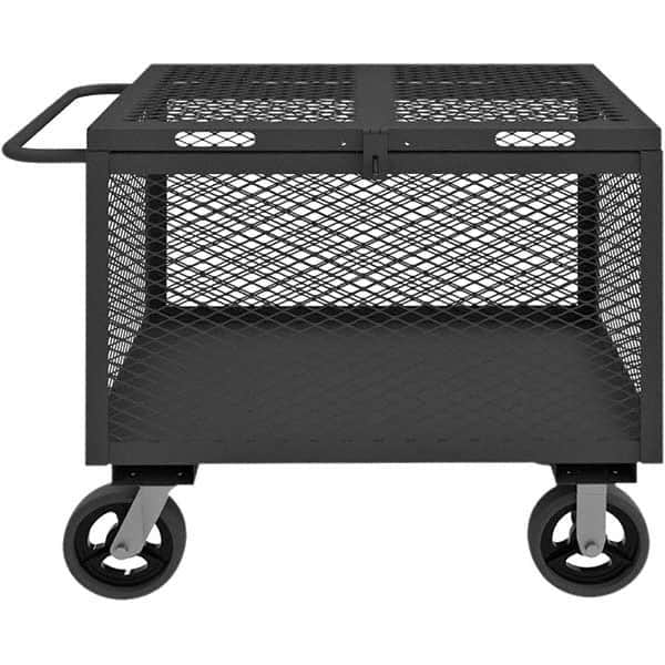 Durham - 2,000 Lb Capacity 1-Shelf 4-Sided Mesh Box Truck - USA Tool & Supply