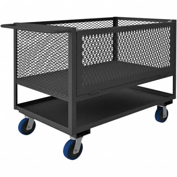 Durham - 2,000 Lb Capacity 2-Shelf 4-Sided Mesh Box Truck - USA Tool & Supply