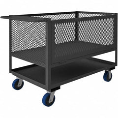 Durham - 2,000 Lb Capacity 2-Shelf 4-Sided Mesh Box Truck - USA Tool & Supply