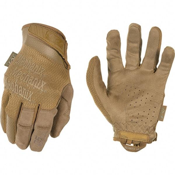 Mechanix Wear - Size M/L Work Gloves - For Work & Driver, Uncoated, Adjustable Closure Cuff, Full Fingered, Tan, Paired - USA Tool & Supply