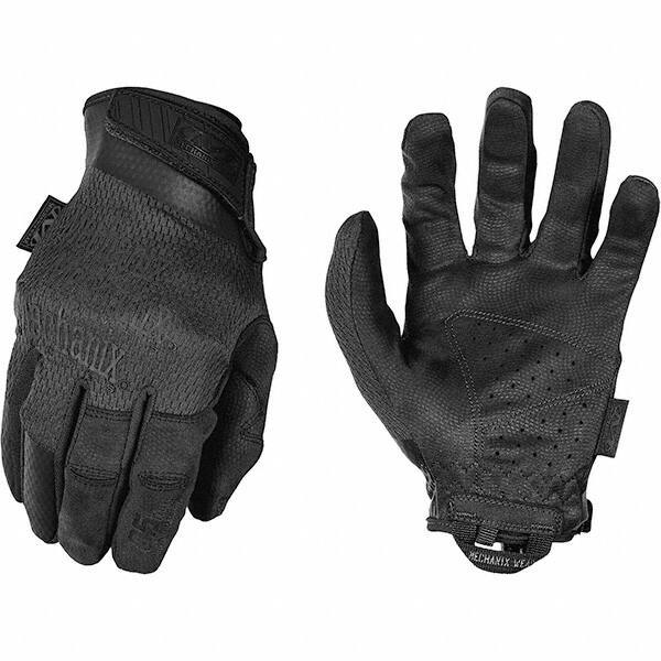 Mechanix Wear - Size M/L Work Gloves - For Work & Driver, Uncoated, Adjustable Closure Cuff, Full Fingered, Black, Paired - USA Tool & Supply