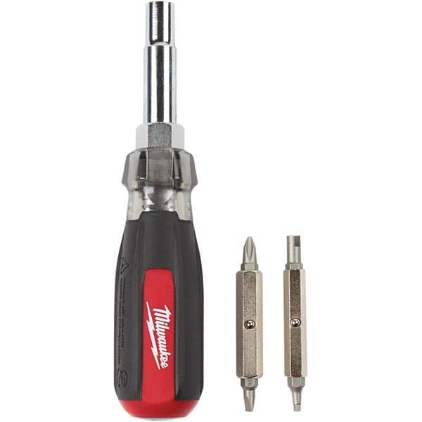 Milwaukee Tool - Bit Screwdrivers Type: Multi-Bit Screwdriver Tip Type: Phillips ; Square; Slotted - USA Tool & Supply